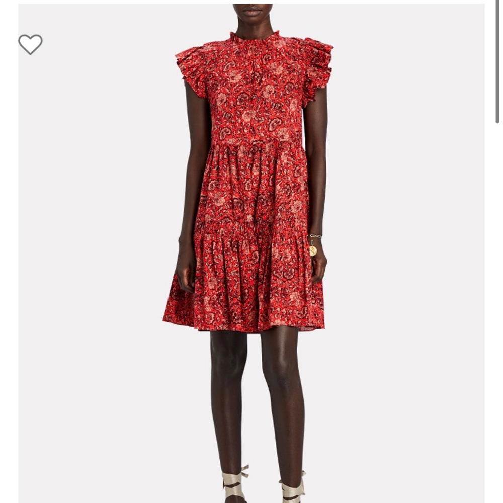 Ulla Johnson High Neck Red Dress